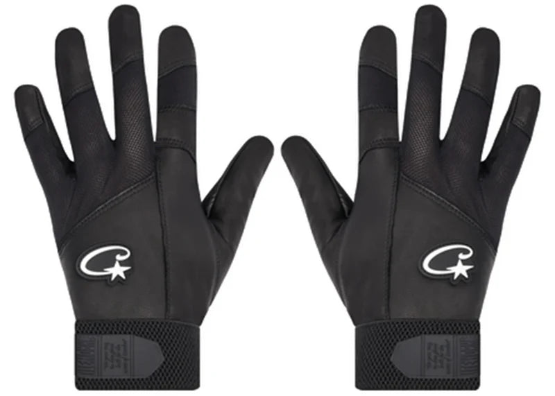 Corteiz Leather Gloves Black