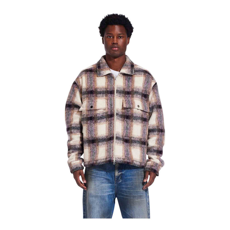 CRYSP DENIM Irvine Mohair Shacket Cream