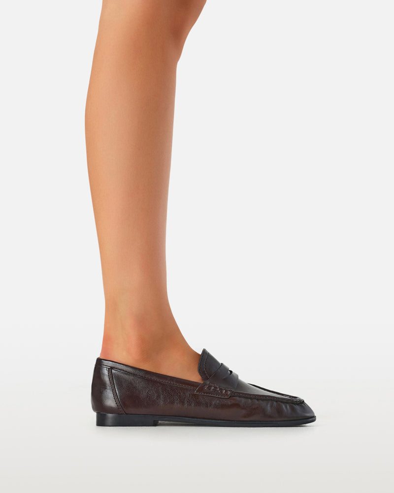 DAYLON - DARK CACAO SHINE-Flats-Billini-Billini