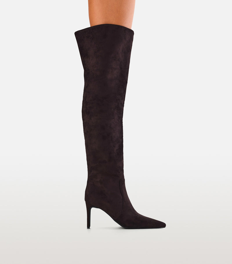 DAYSHA - DARK CHOCOLATE SUEDE-Boots-Billini-Billini