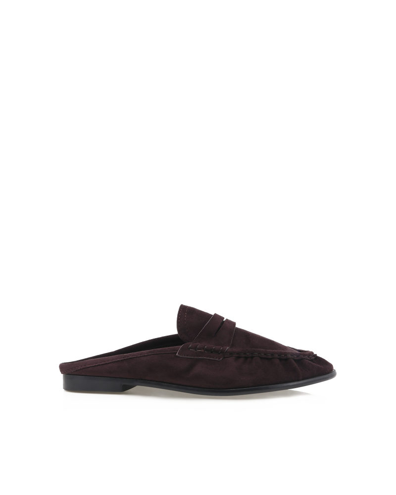 DEVON - DARK CHOCOLATE SUEDE-Flats-Billini-Billini