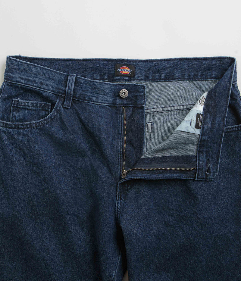 Dickies Double Knee Jeans in Stonewashed Indigo Blue
