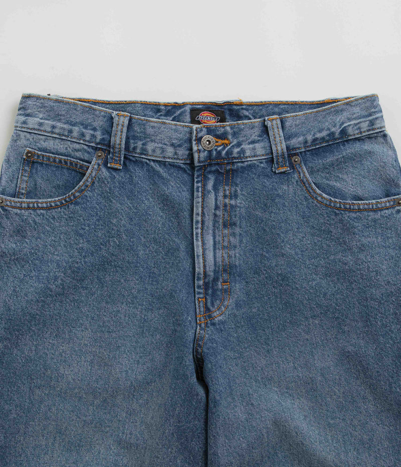 Dickies Loose Wave Jeans in Rinsed Blue and Fade