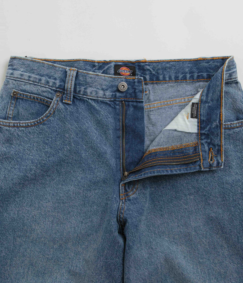Dickies Loose Wave Jeans in Rinsed Blue and Fade