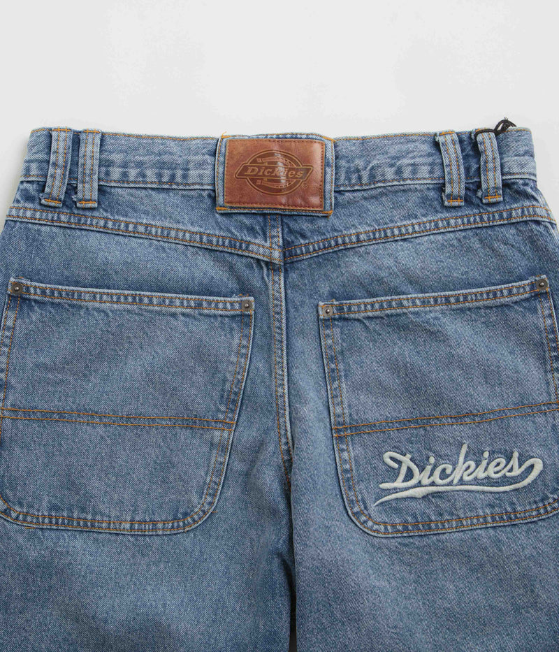 Dickies Loose Wave Jeans in Rinsed Blue and Fade