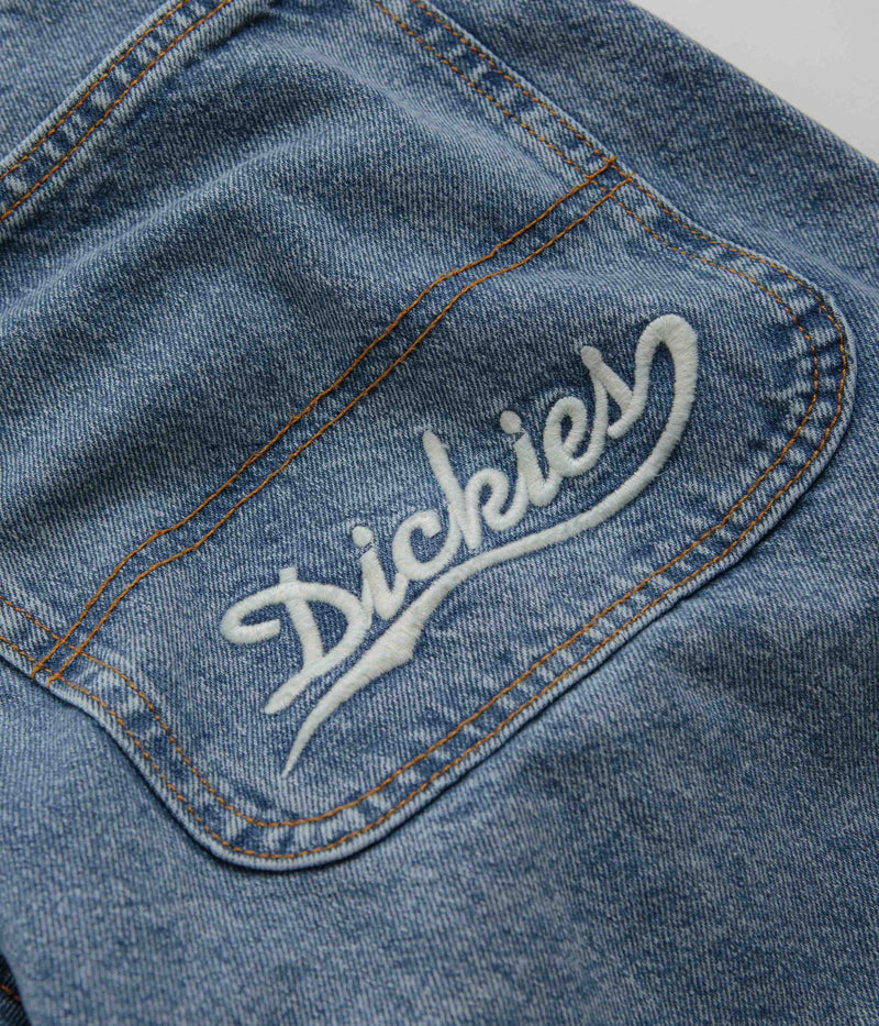 Dickies Loose Wave Jeans in Rinsed Blue and Fade