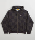 Dime Classic Checkmate Zip Hoodie in Charcoal