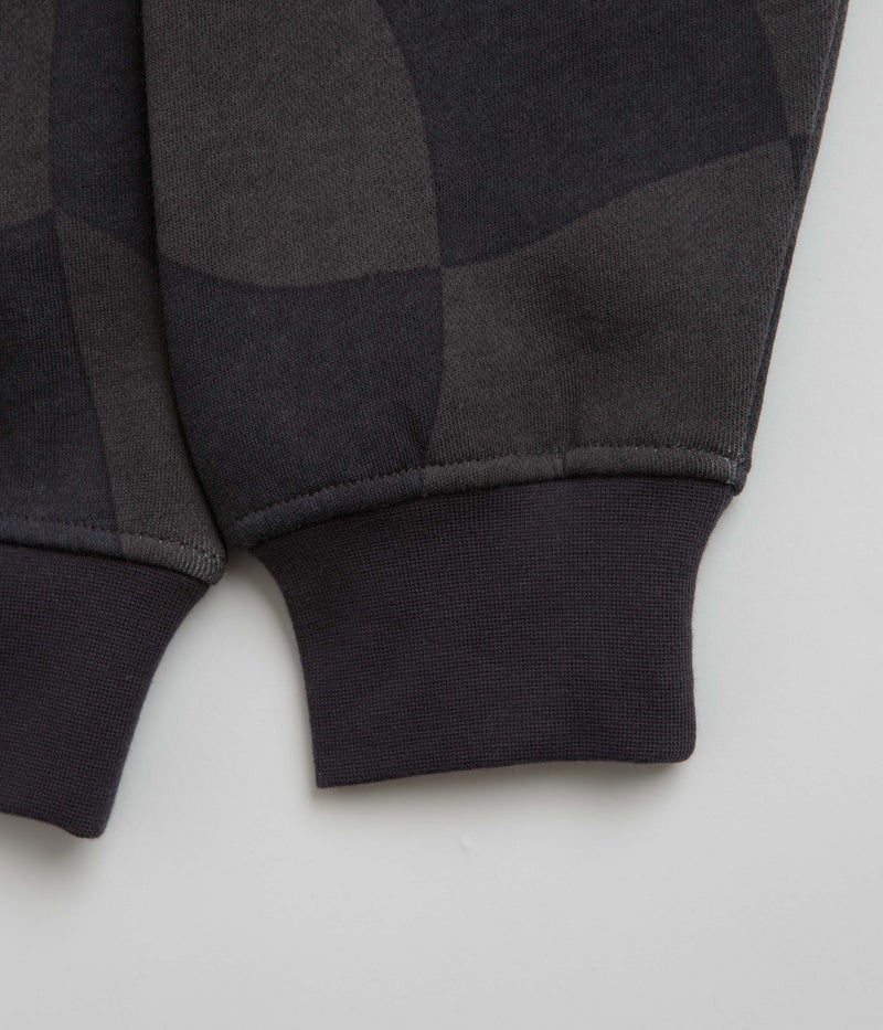 Dime Classic Checkmate Zip Hoodie in Charcoal