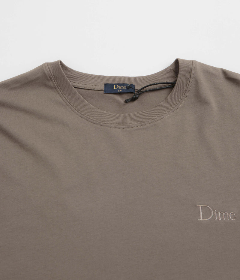 Dime Classic Small Logo T-Shirt in Deep Sepia