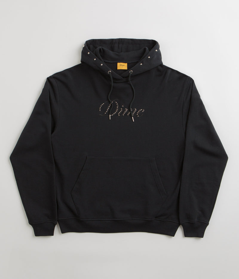 Dime Cursive French Terry Hoodie in Black
