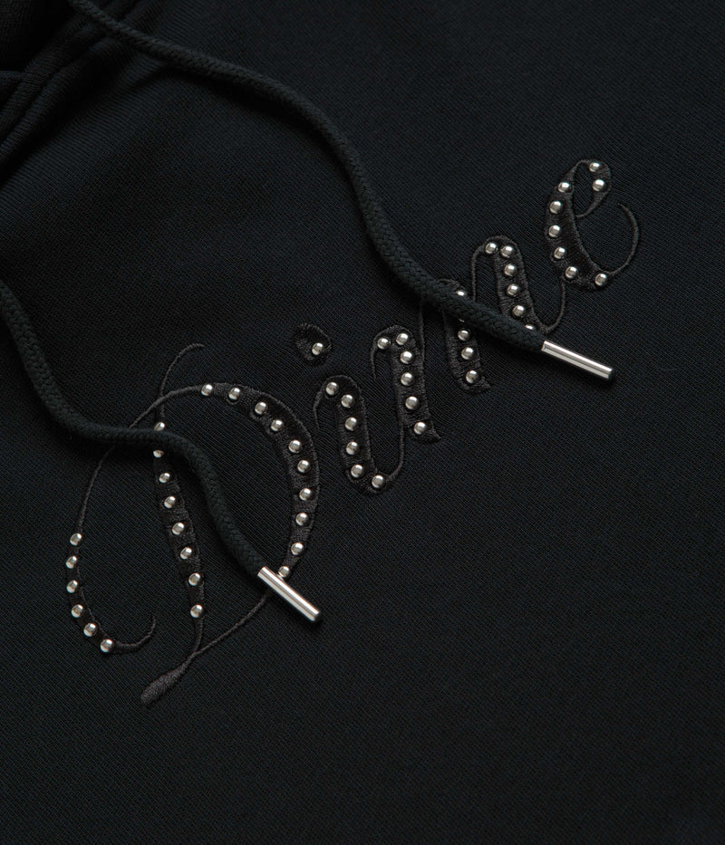 Dime Cursive French Terry Hoodie in Black