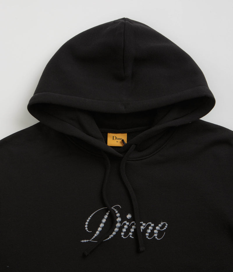 Dime Icy Cursive Hoodie in Black