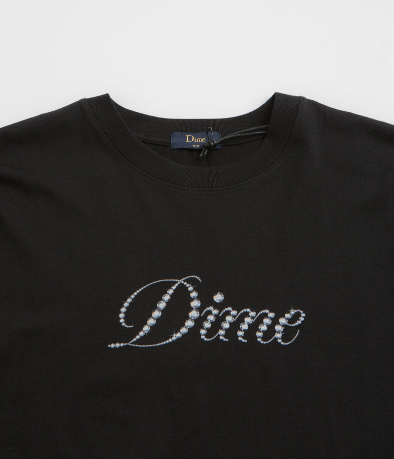 Dime Icy Cursive T-Shirt in Black