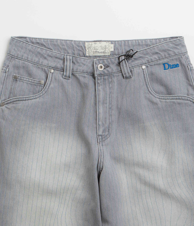 Dime Striped Classic Baggy Denim Pants in Sandblasted Grey