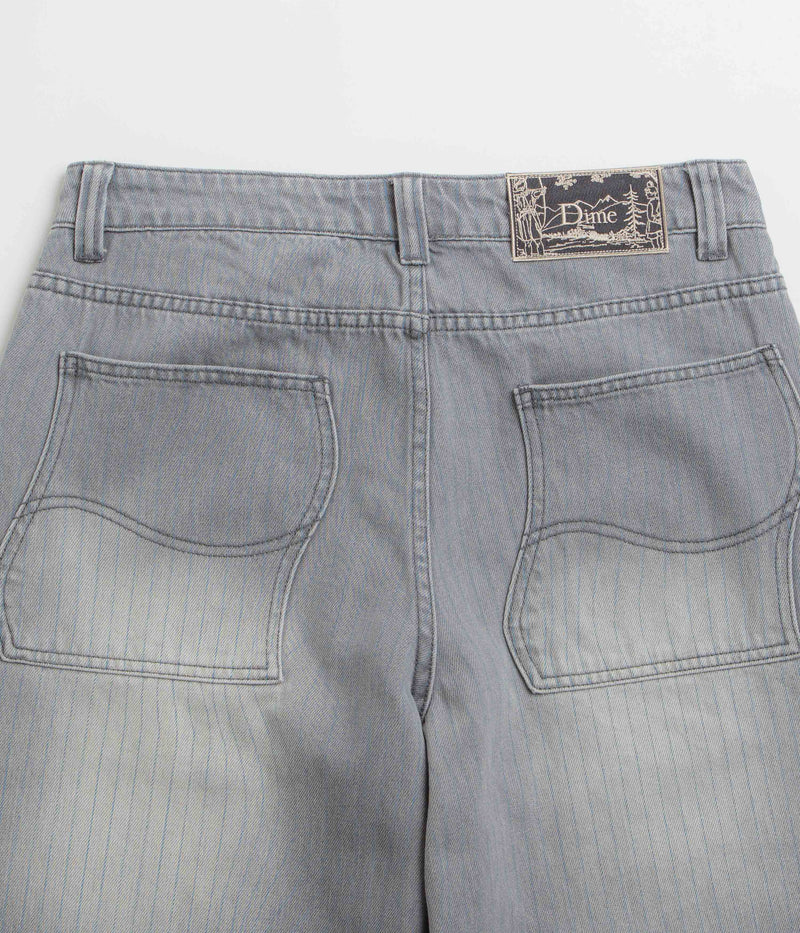 Dime Striped Classic Baggy Denim Pants in Sandblasted Grey