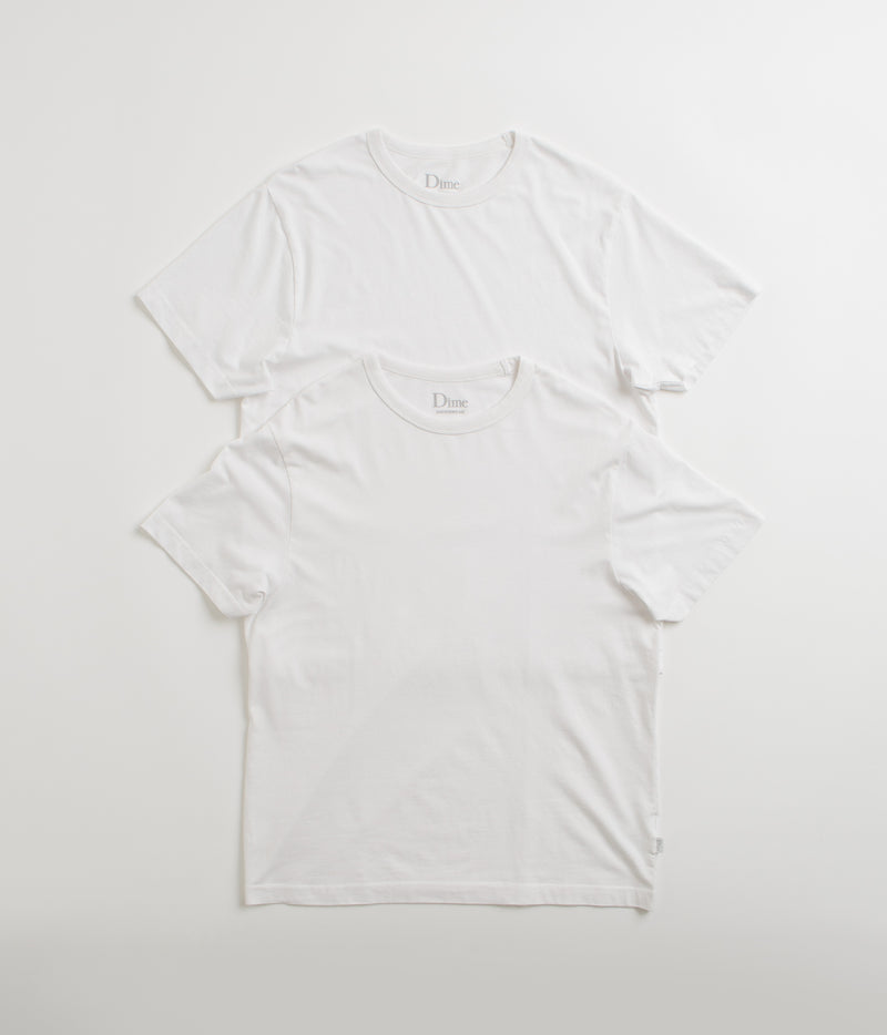 Dime T-Shirts (2 Pack) in White
