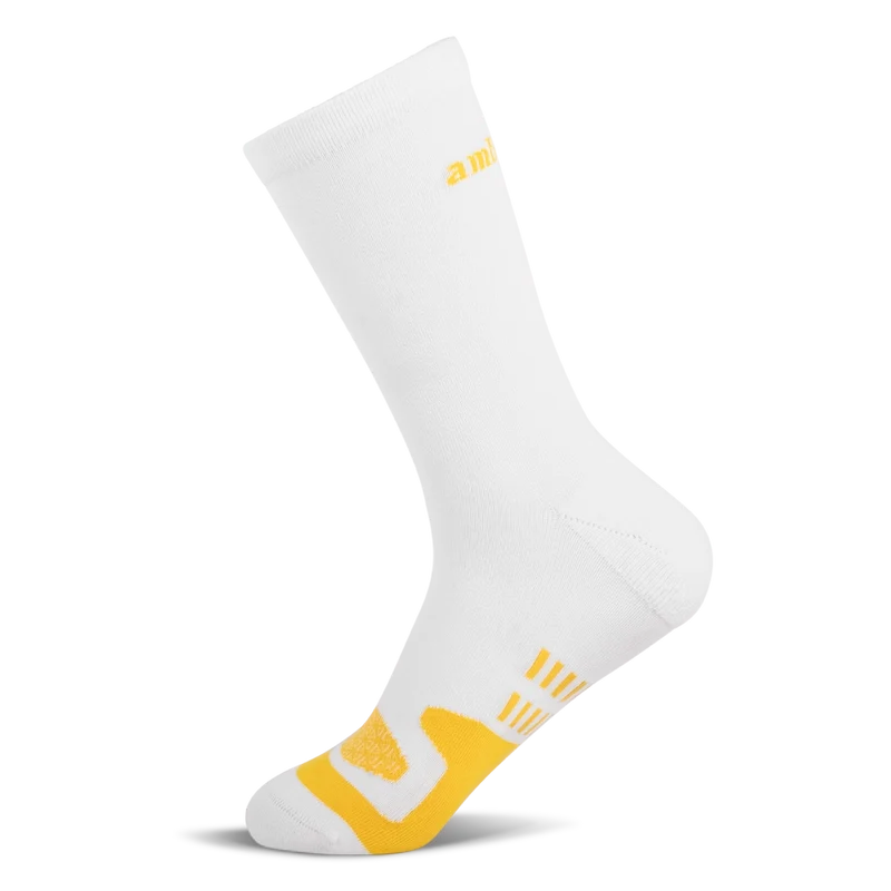 Amberjack Dress Socks in Ivory Medial View