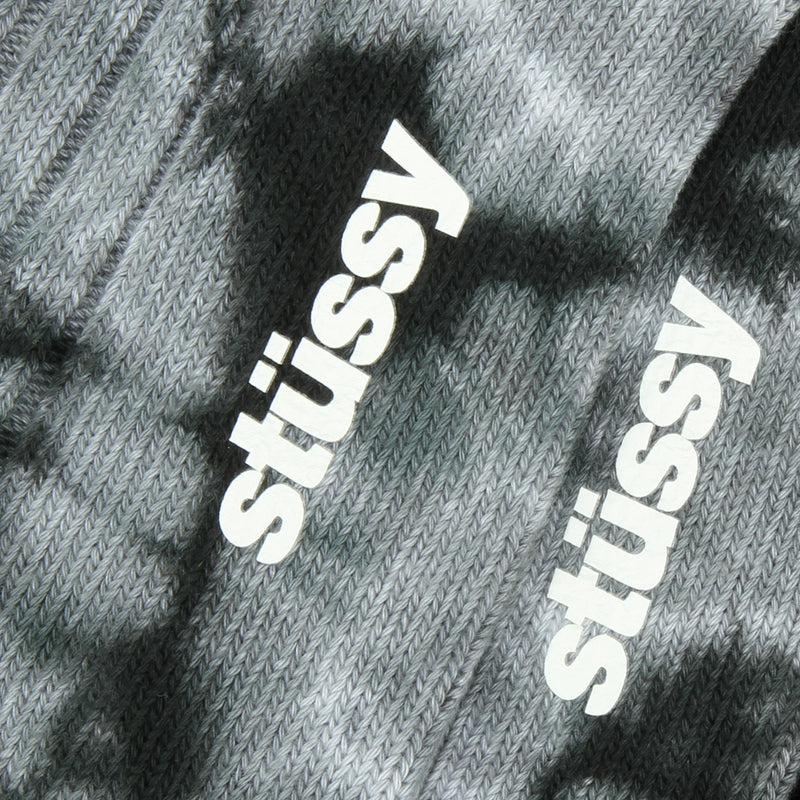 Dyed Ribbed Crew Sock