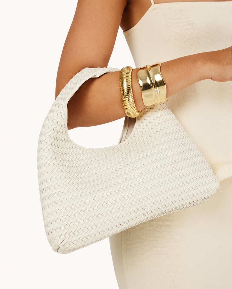 ELIANA HANDLE BAG - WHITE-Handbags-Billini-Billini