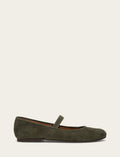 Emma Elastic Mary Jane - Dark Olive - Outside