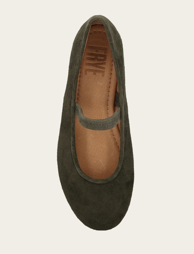 Emma Elastic Mary Jane - Dark Olive - Top Down