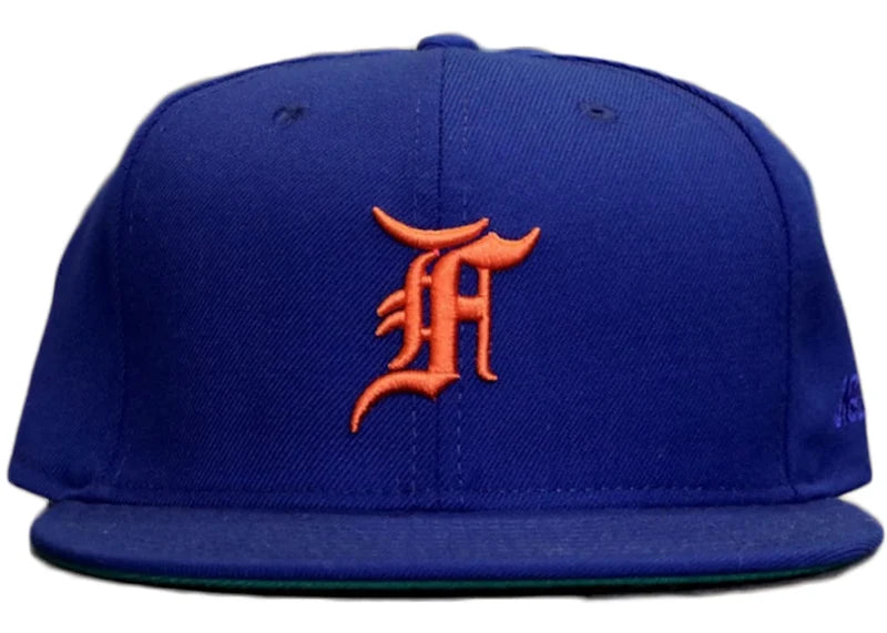 Fear of God All Star New Era Fitted Cap Hat Blue/Orange