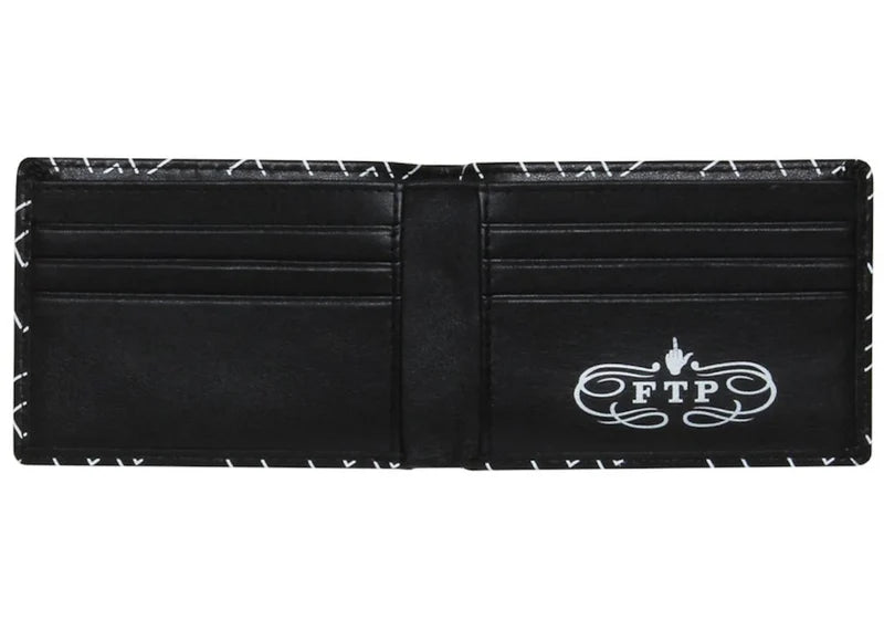 FTP All Over Outline Logo Wallet Black