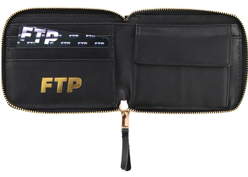 FTP Dimension Logo Leather Wallet Black
