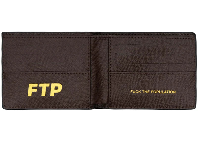 FTP Logo Repete Wallet Brown