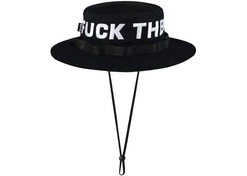 FTP Spell Out Face Mask Boonie Hat Black