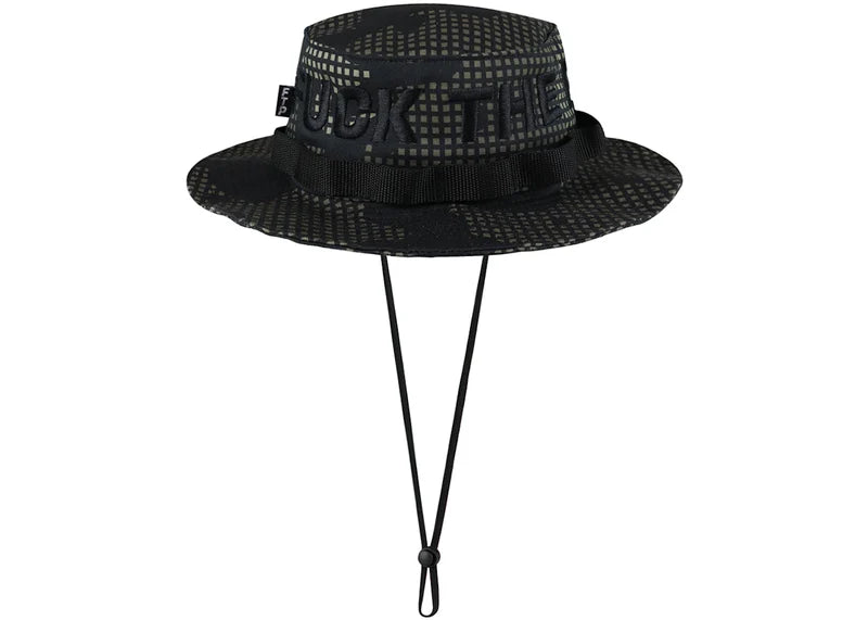 FTP Spell Out Face Mask Boonie Hat Night Camo