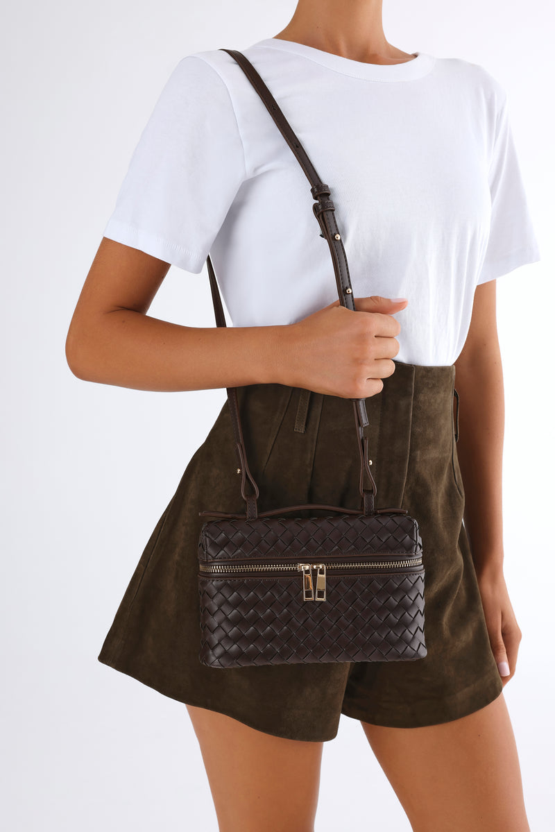 GRACIE CROSS BODY BAG - DARK CACAO-Handbags-Billini-Billini