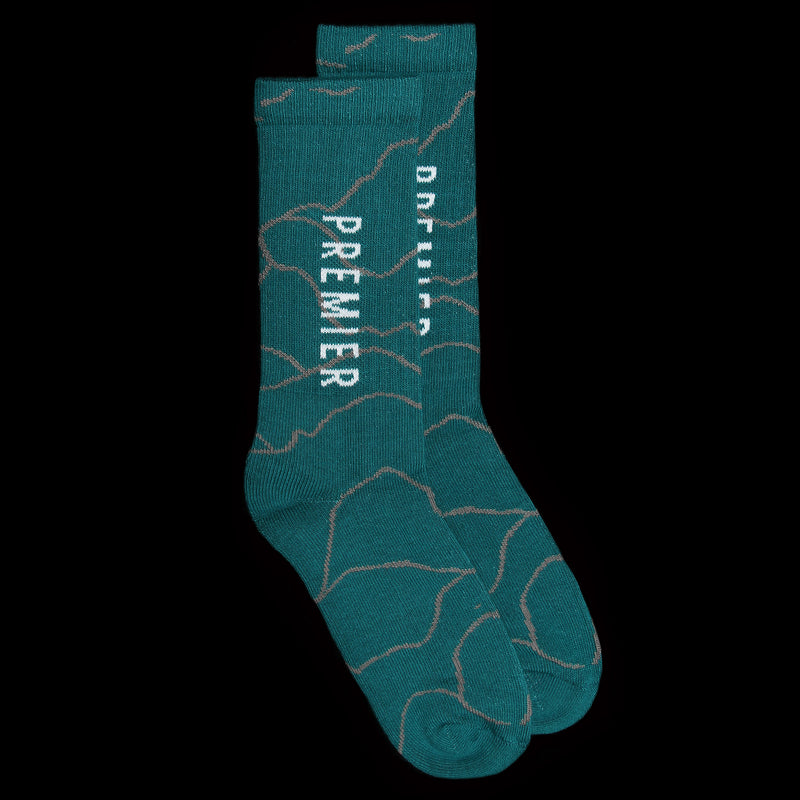 Grand Camo Crew Sock Teal Green