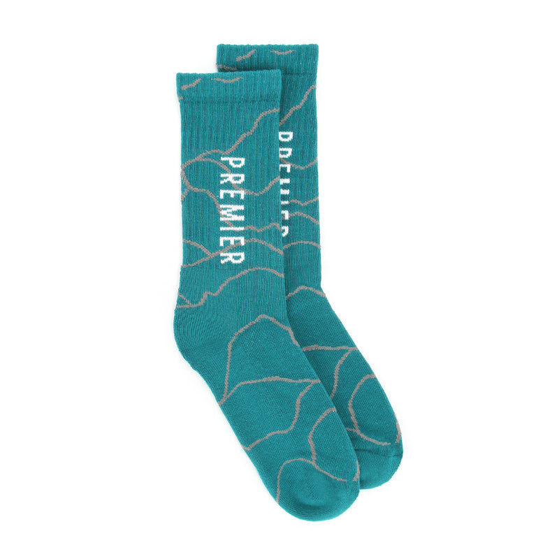 Grand Camo Crew Sock Teal Green