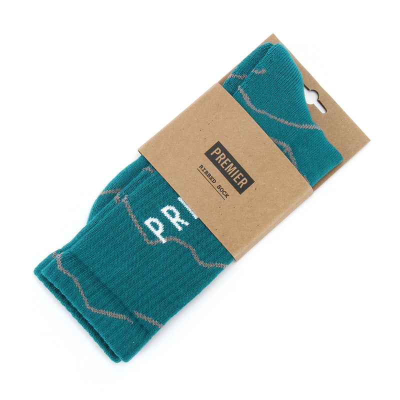 Grand Camo Crew Sock Teal Green