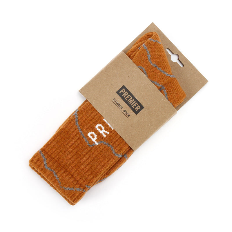 Grand Camo Crew Sock Teal Ocher Brown