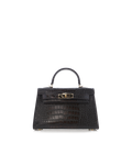 HARIETTE HANDLE BAG - DARK CACAO CROC-Handbags-Billini-Billini