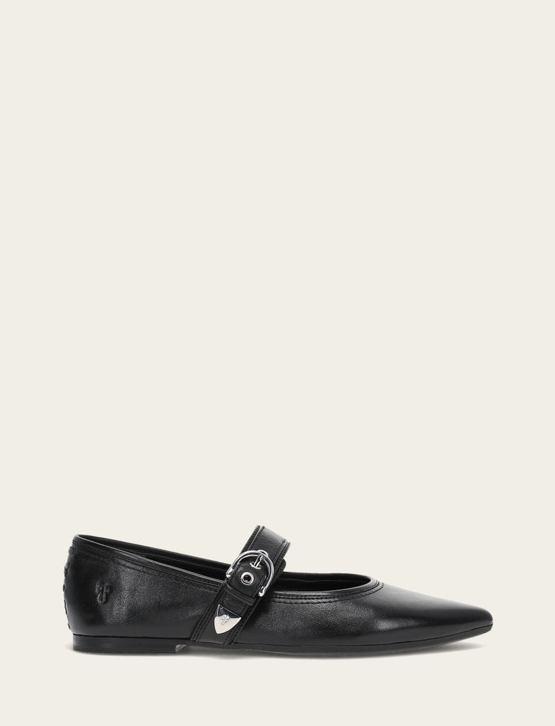 Heather Buckle Mary Jane - Black - Outside