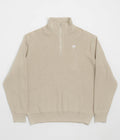 Helas Diploma Quarter Zip Sweatshirt in Beige