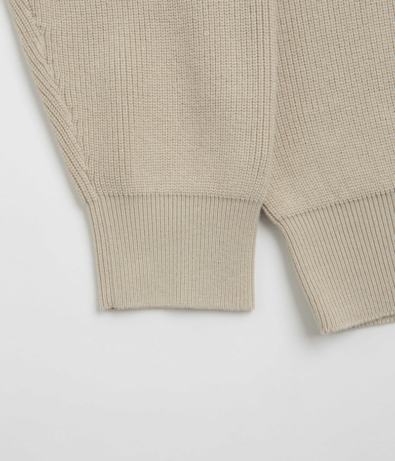 Helas Diploma Quarter Zip Sweatshirt in Beige