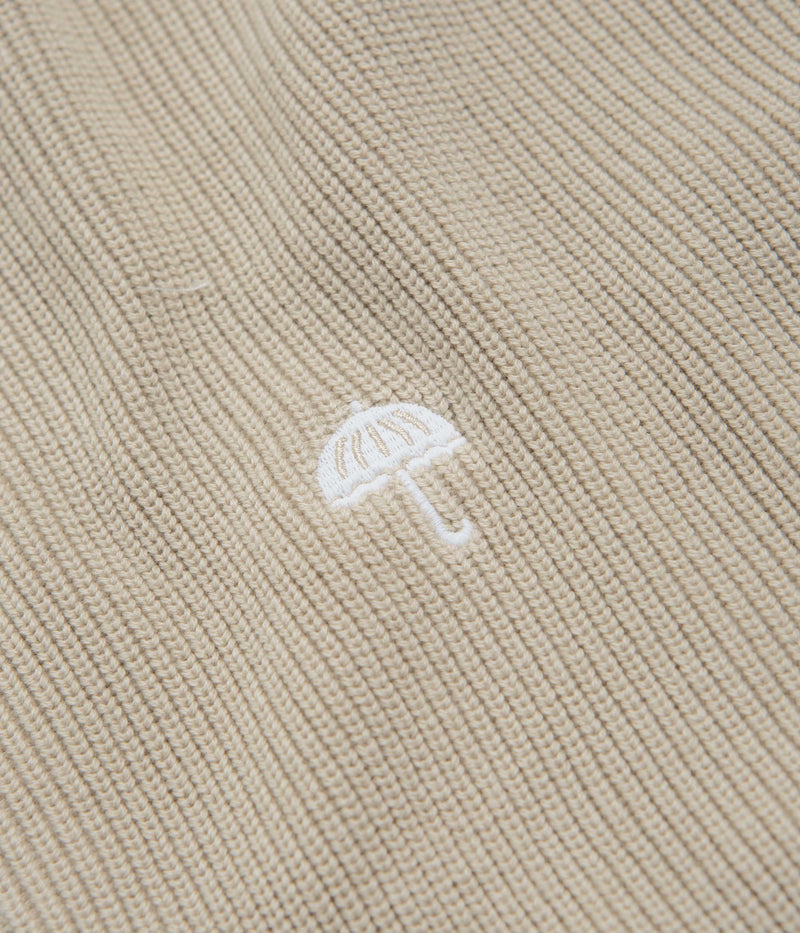 Helas Diploma Quarter Zip Sweatshirt in Beige