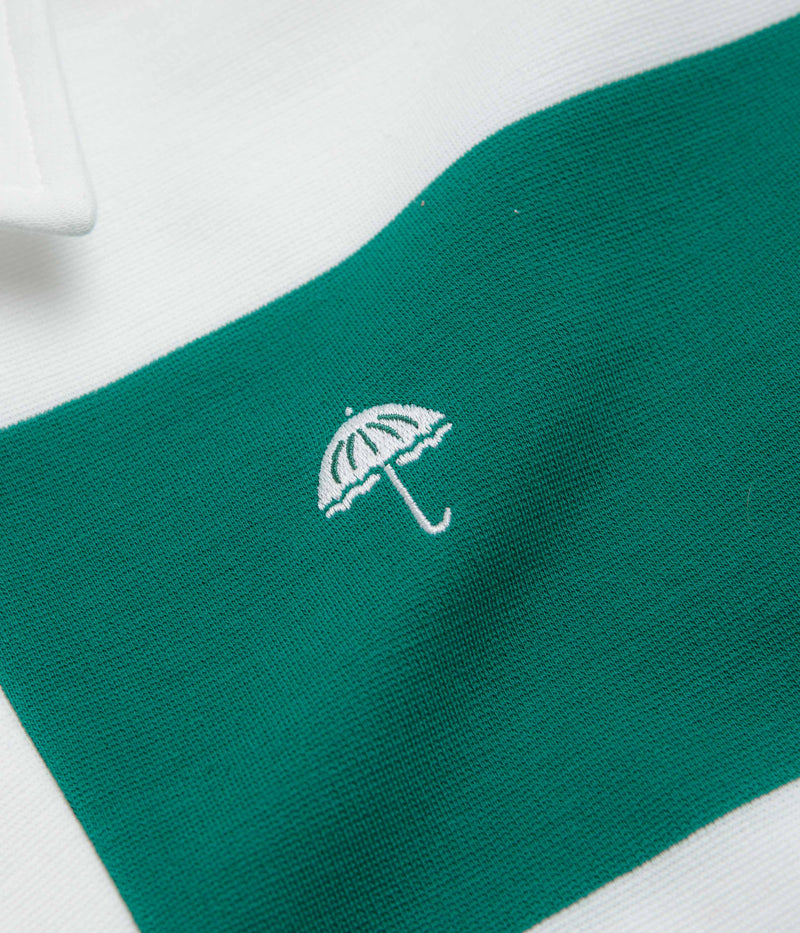 Helas Yard Long Sleeve Polo Shirt in White and Green