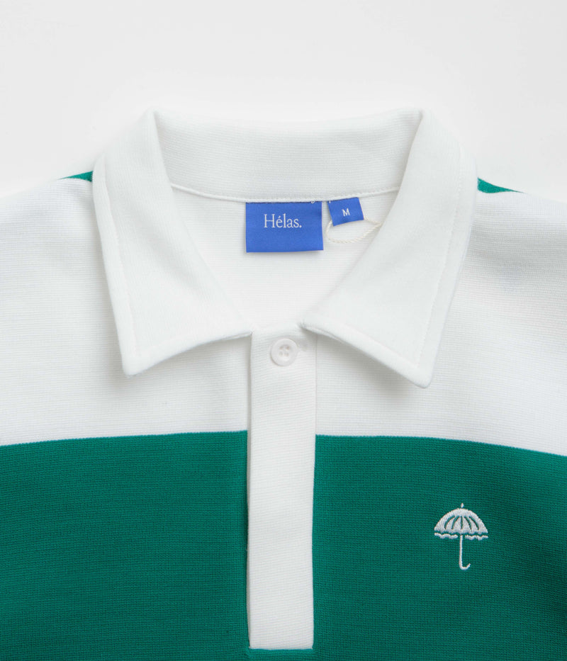 Helas Yard Long Sleeve Polo Shirt in White and Green