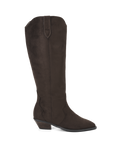 HELIX EXTENDED CURVE - DARK CACAO SUEDE-Boots-Billini-Billini