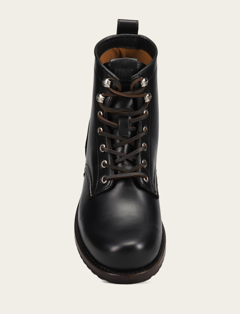 Hudson Workboot Plain Toe - Black - Top Down