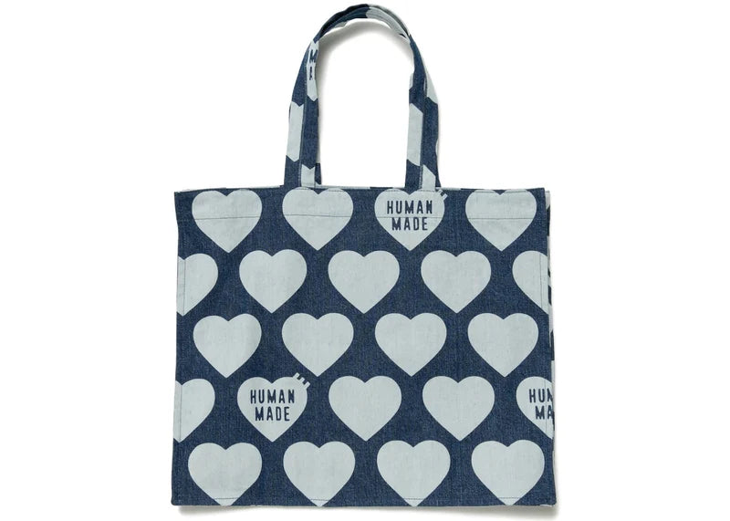 Human Made Heart Denim Tote Bag Indigo