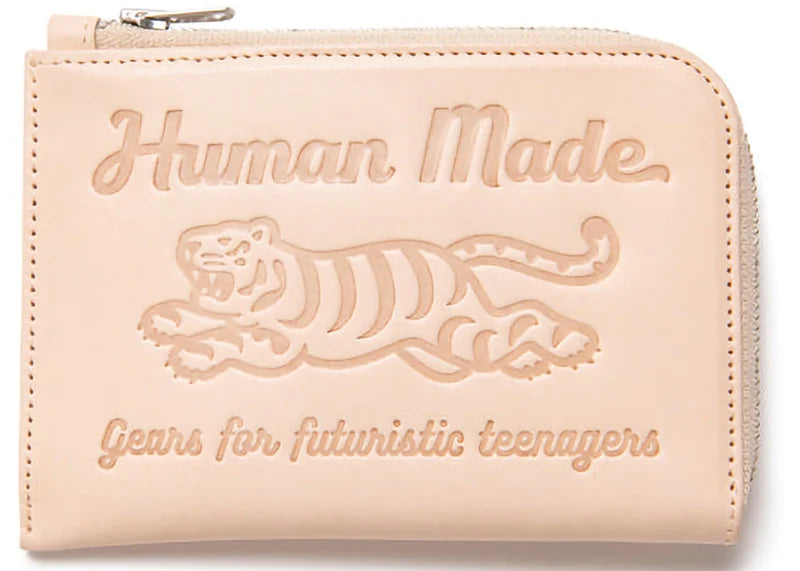 Human Made Tiger Leather Wallet Beige