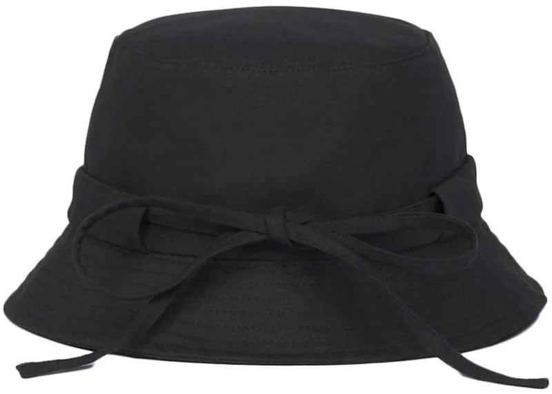 Jacquemus Le Bob Gadjo Bow Bucket Hat Black