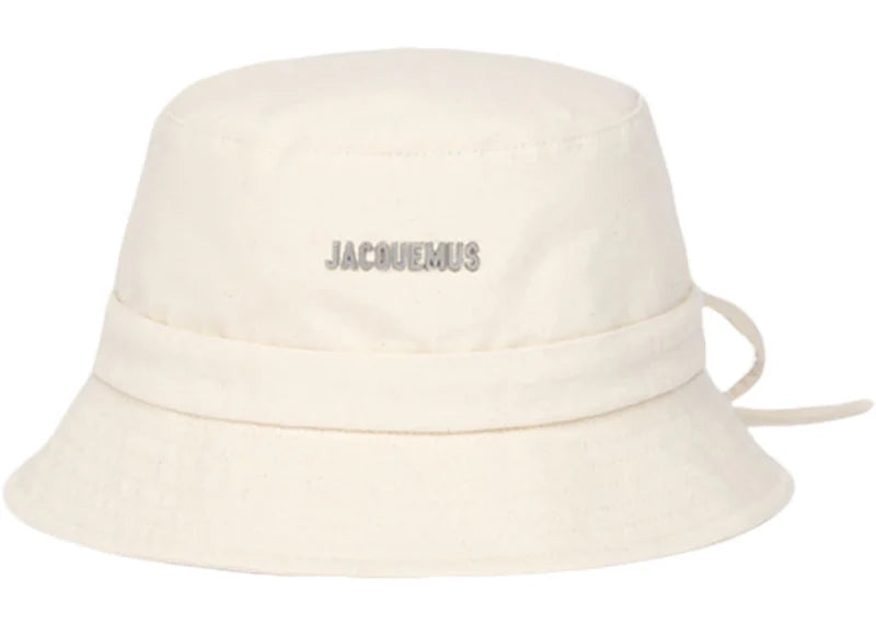 Jacquemus Le Bob Gadjo Bow Knotted Bucket Hat Off White