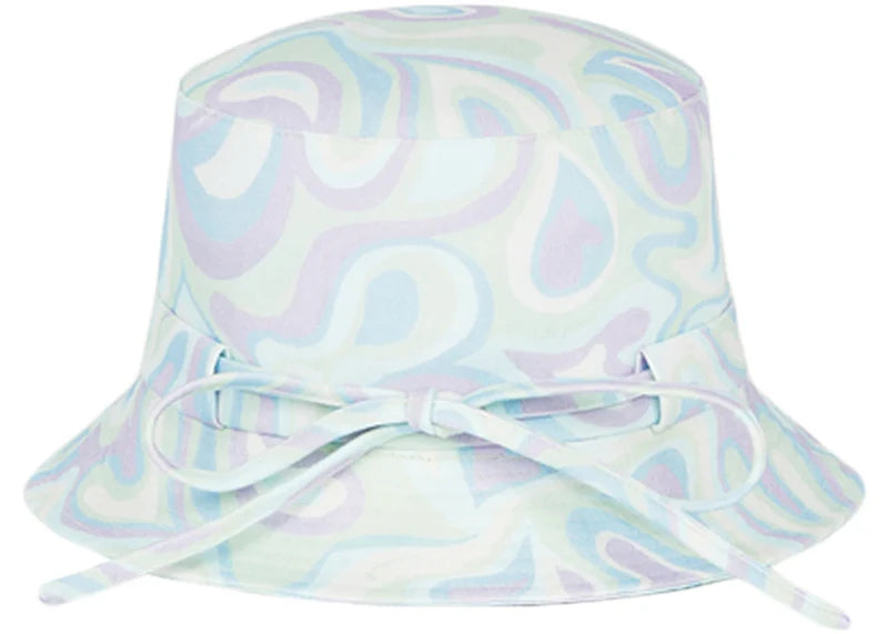 Jacquemus Le Bob Gadjo Bow Knotted Bucket Hat Print Faded Paisley